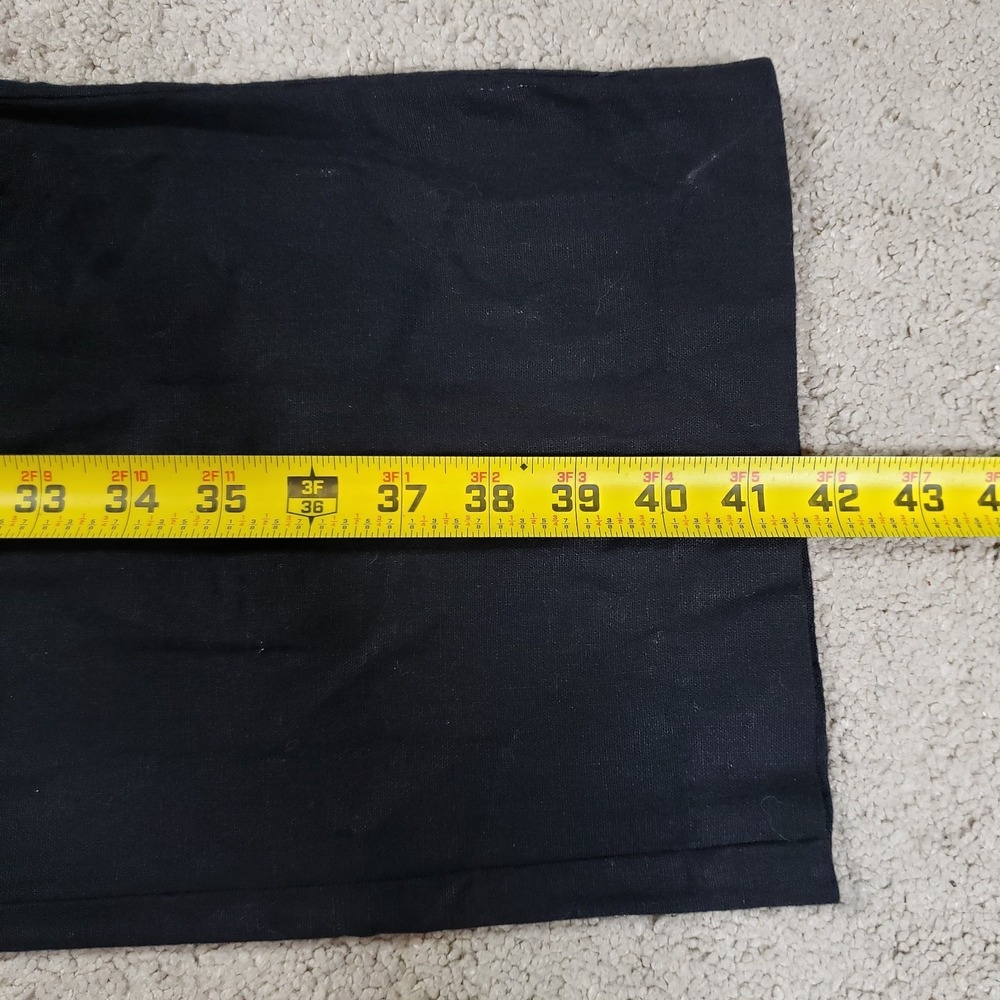 NWT Old Navy Taylor Black High Rise Wide Leg Linen Blend Trousers Womens Medium - Picture 11 of 11